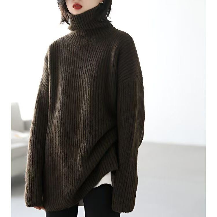 Solid Color Long Sleeve Knitwear