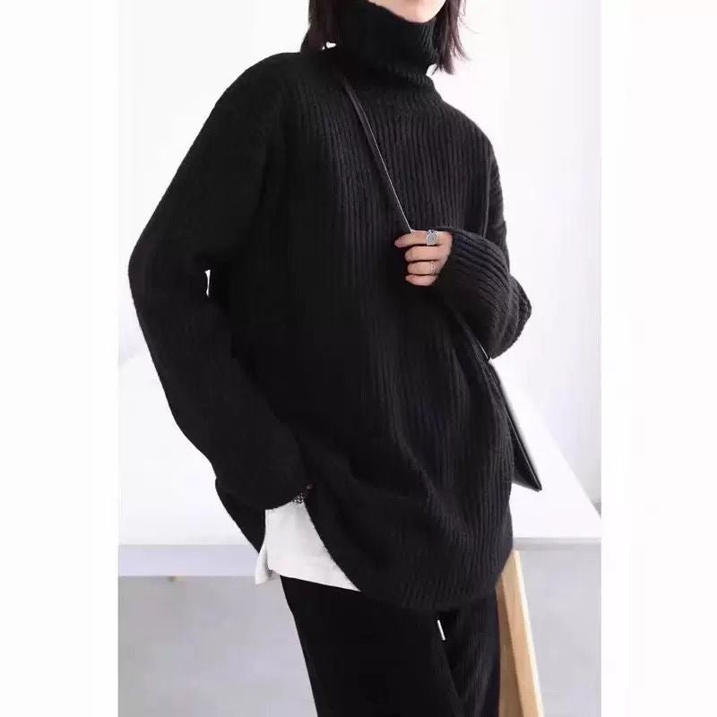 Solid Color Long Sleeve Knitwear
