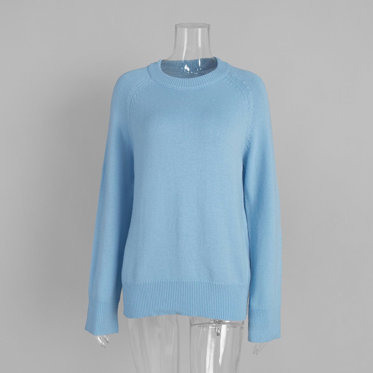 Loose Wool Blend Knit Pullover