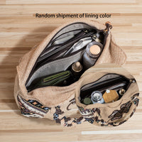 Vintage Embroidered Floral Hobo Bag