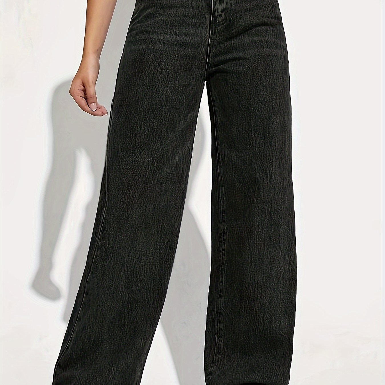 CPUY Mid-Waist Straight Leg Jeans - Cotton Blend Slight Stretch Denim