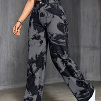 Straight-Leg Mid-Rise Jeans - Washed Denim DK5516