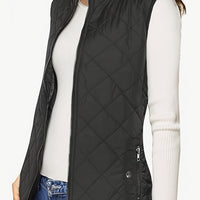 Elegant Lightweight Quilted Stand-Collar Vest