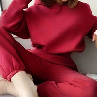 Women's Autumn/Winter New Solid Color Hoodie Set