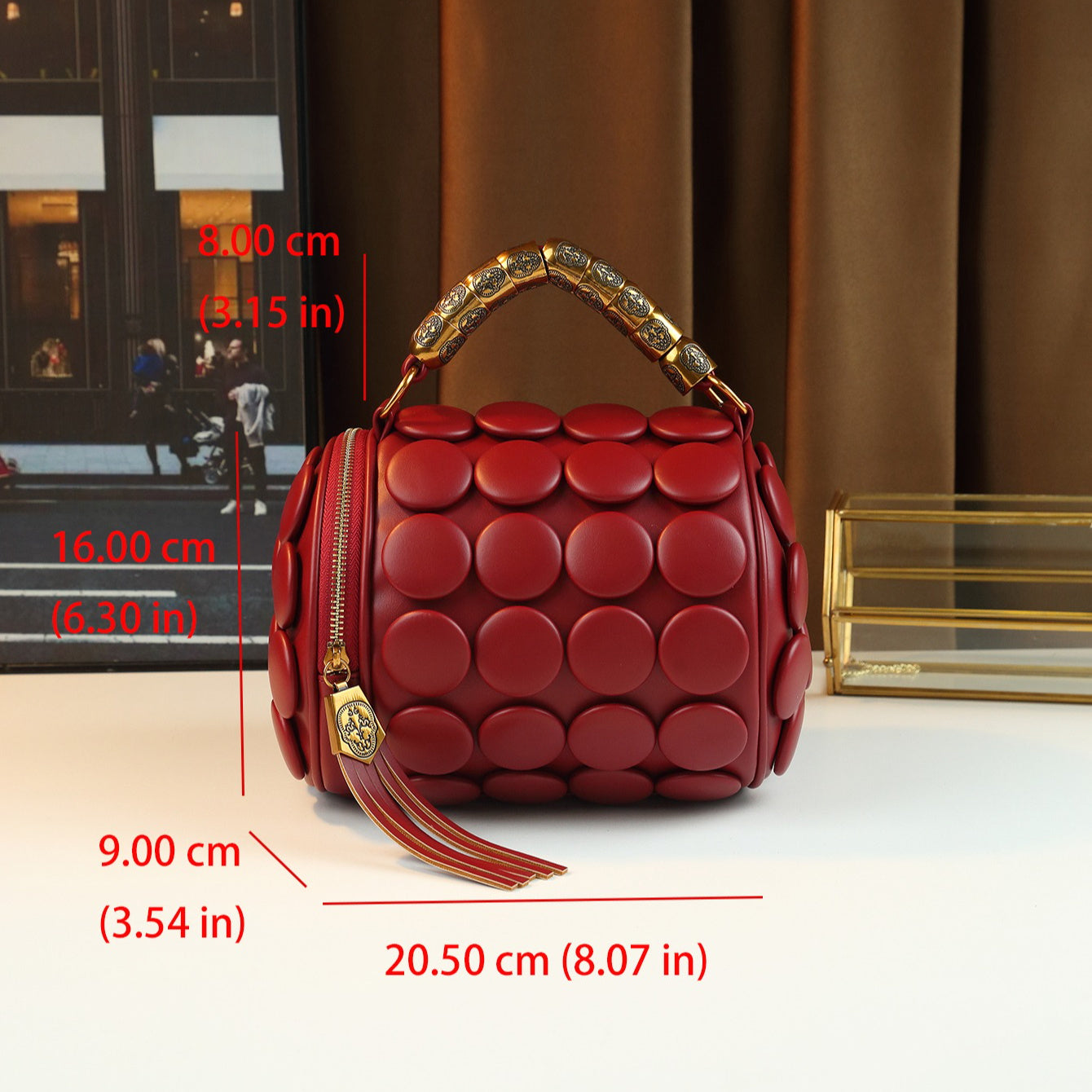 Vintage Boston Pillow Bag