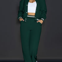 Women's Solid Color Polyester Suit