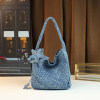 Bucket Bag Set | Handwoven Burgundy Large