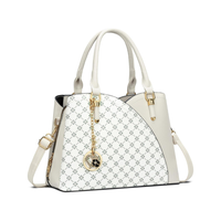 Triple-Compartment Satchel Handbag