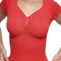 V-Neck Sculpting Tee Bodysuit