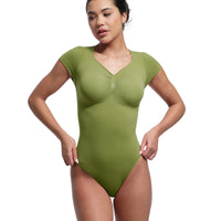 V-Neck Sculpting Tee Bodysuit