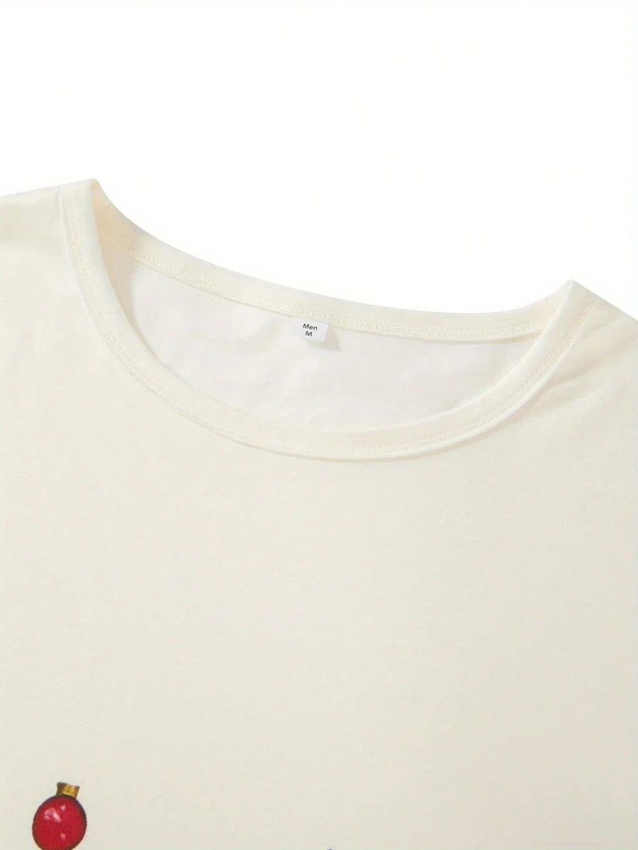 Nordic Reindeer Graphic Red & White Family Matching Pajama Set