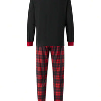 Nordic Reindeer Graphic Red & White Family Matching Pajama Set