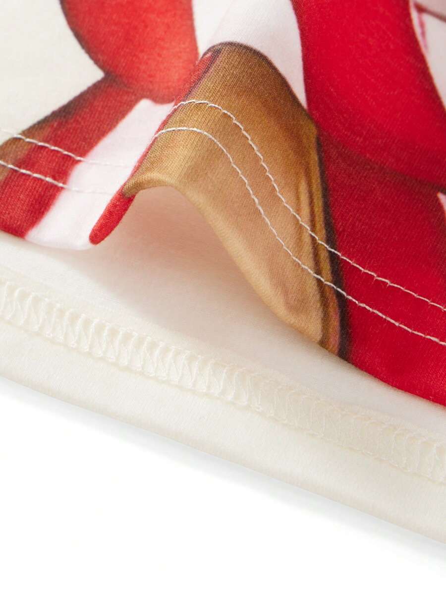 Nordic Reindeer Graphic Red & White Family Matching Pajama Set