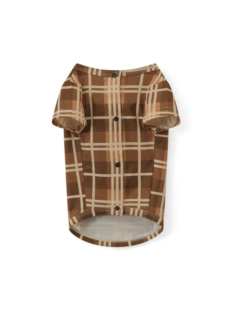 White Elk Graphic & Brown Plaid Family Matching Pajama Set