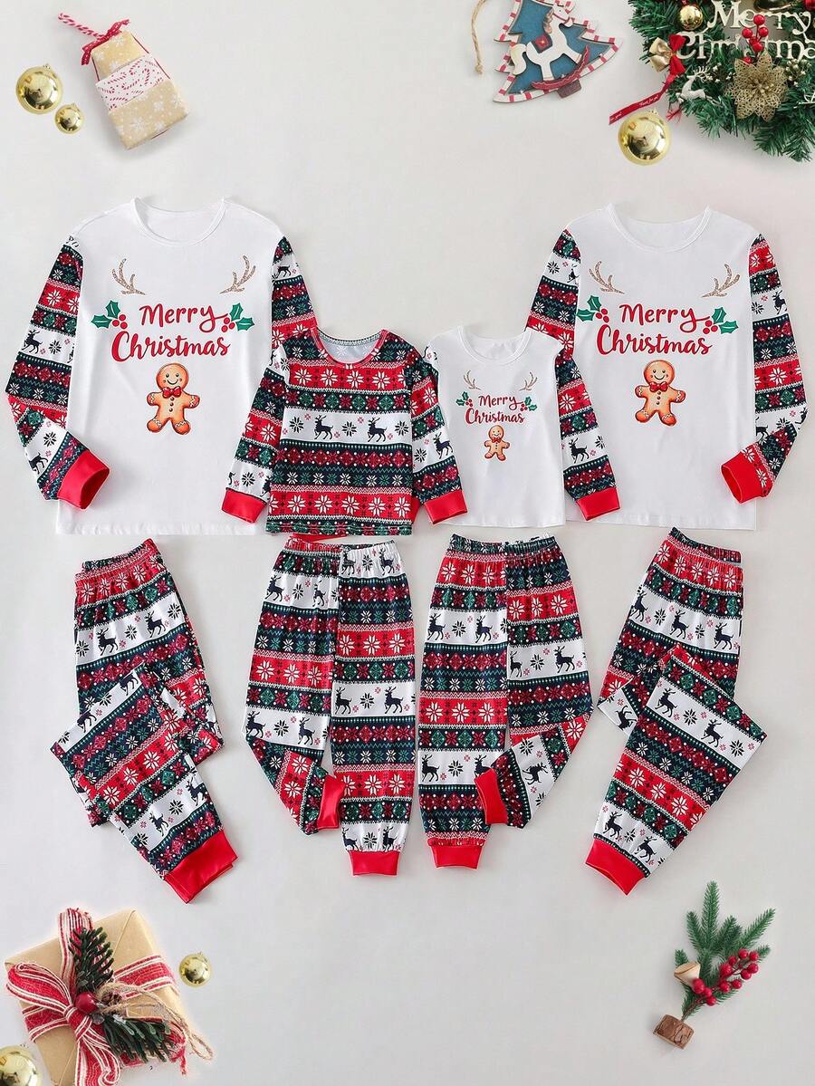 Gingerbread Man Family Matching Christmas Pajamas