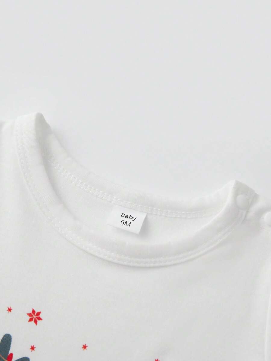 Reindeer Graphic & Red Plaid Family Matching Christmas Pajama Set