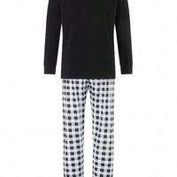 Black "Merry Christmas" Tree Graphic Family Matching Pajama Set