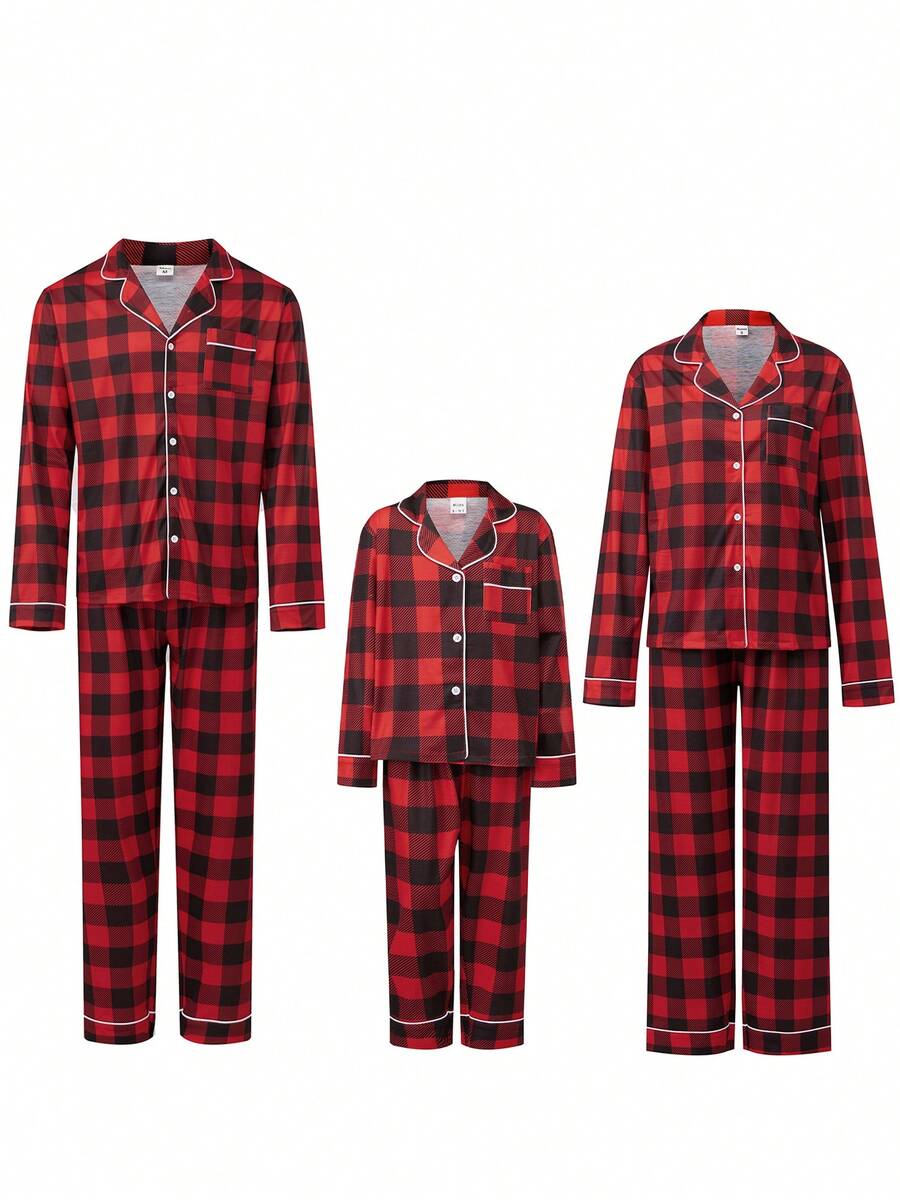 Classic Red & Black Buffalo Plaid Family Matching Pajama Set