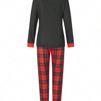 Nordic Reindeer Graphic Red & White Family Matching Pajama Set