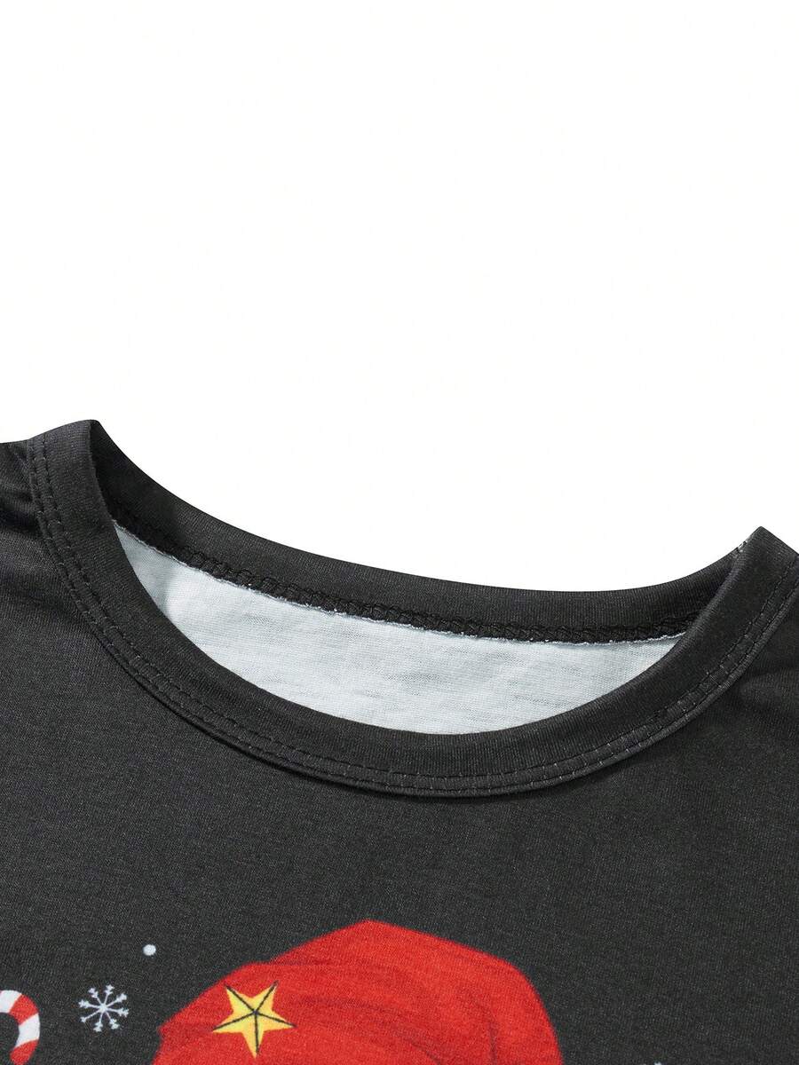 Nordic Reindeer Graphic Red & White Family Matching Pajama Set