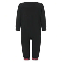 Elk Print & Red Plaid Family Matching Long Sleeve Pajama Set