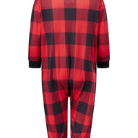 Christmas Tree Plaid Black & Red Family Matching Pajama Set