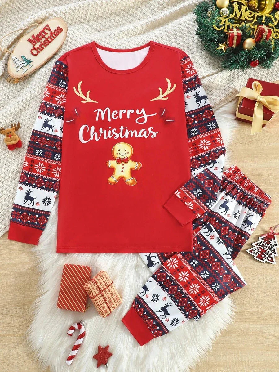 Gingerbread Man Family Matching Christmas Pajamas
