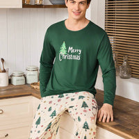 Matching Christmas Couple Long Sleeve Pajamas