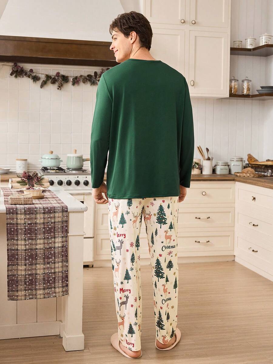 Matching Christmas Couple Long Sleeve Pajamas