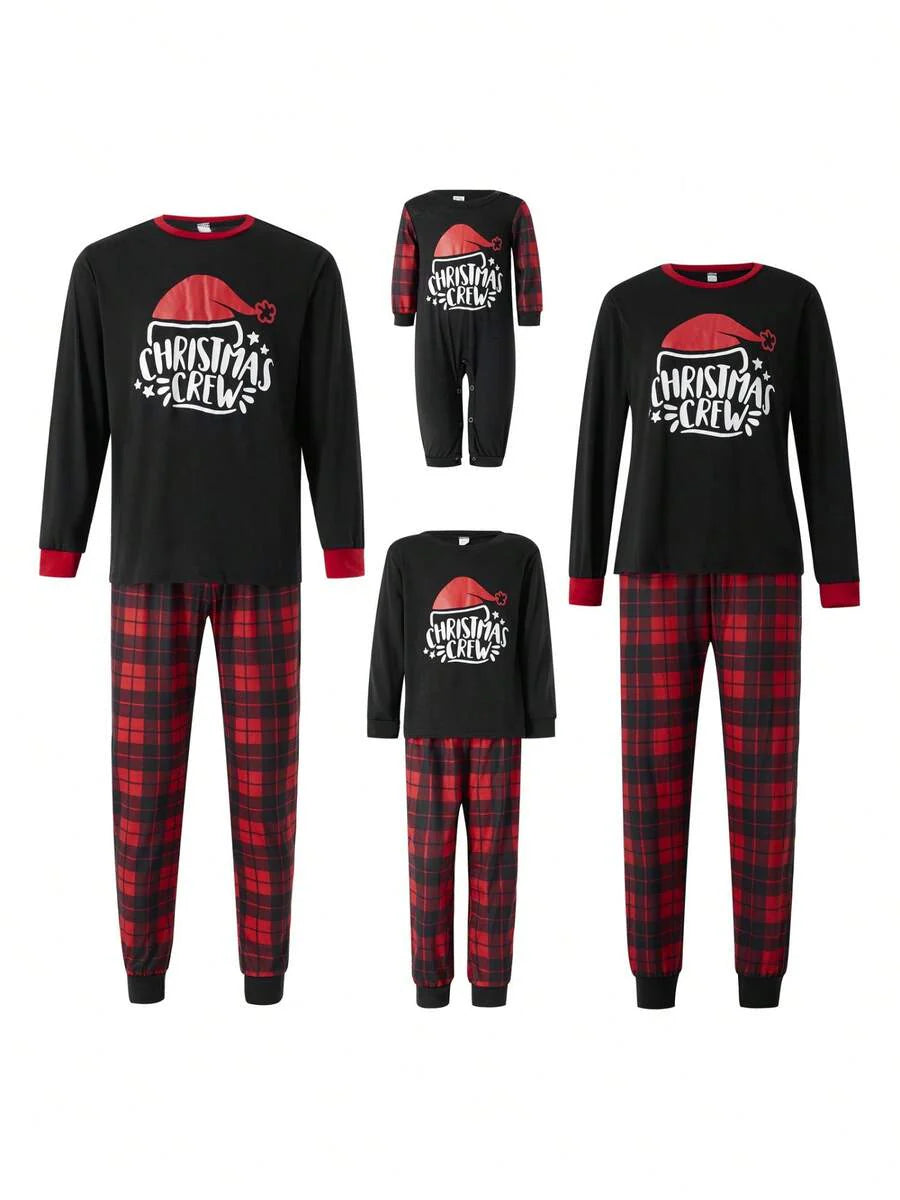 Nordic Reindeer Graphic Red & White Family Matching Pajama Set