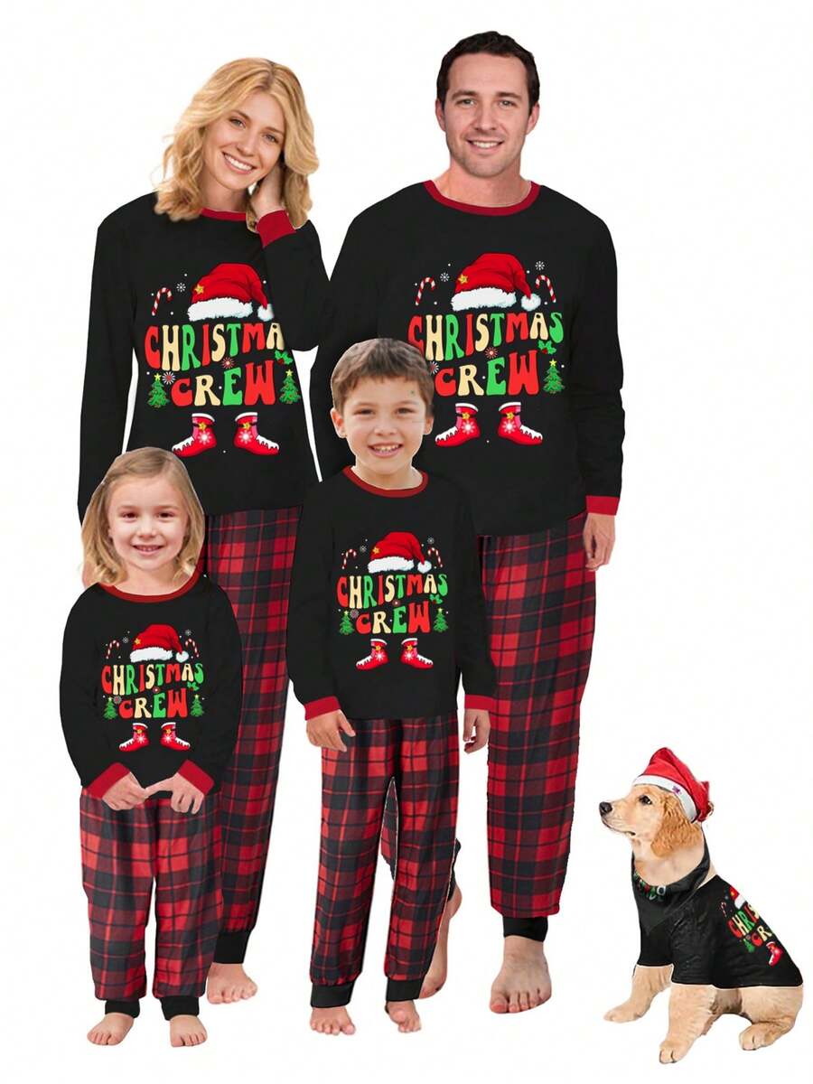 Nordic Reindeer Graphic Red & White Family Matching Pajama Set