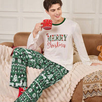 Nordic Reindeer Print Christmas Pajama Set for Couples