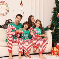 Santa & Snowman Black Print Family Matching Pajama Set