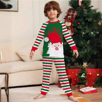 Santa & Snowman Black Print Family Matching Pajama Set
