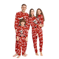 Santa & Snowman Black Print Family Matching Pajama Set