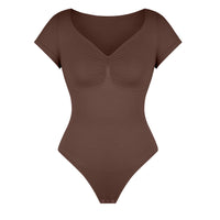 V-Neck Sculpting Tee Bodysuit