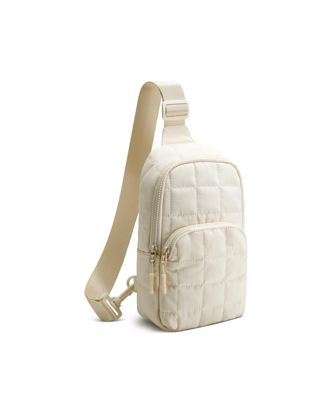 Quilted Puffer Sling Crossbody (Black)