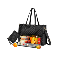 2-in-1 Laptop & Lunch Tote (Black)