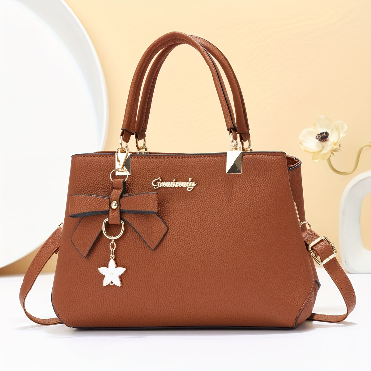 Elegant Bow Accent Handbag