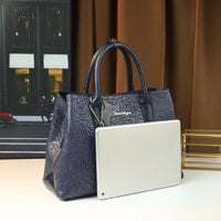 Thought Yaa Vintage Floral Embossed PU Handbag