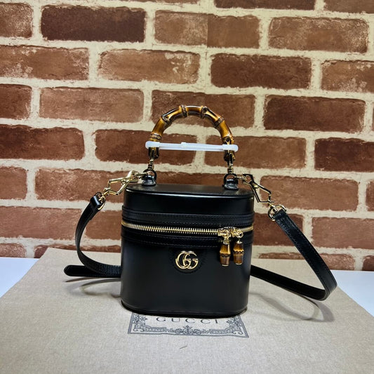 Mini bamboo shoulder bag