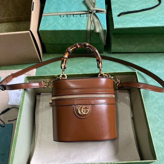 Mini bamboo shoulder bag
