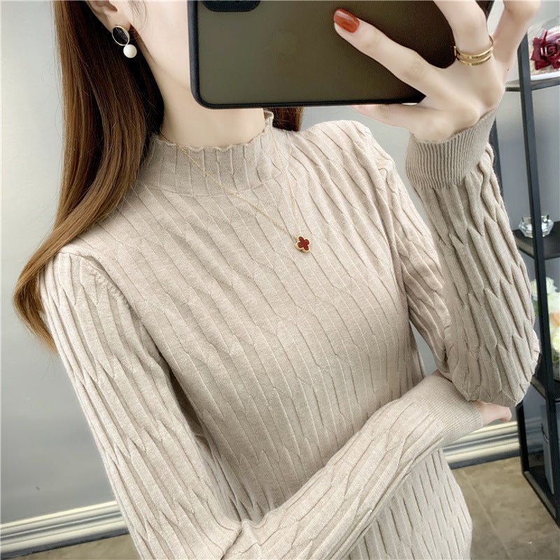 Slim Semi-Turtleneck Commuter Pullover