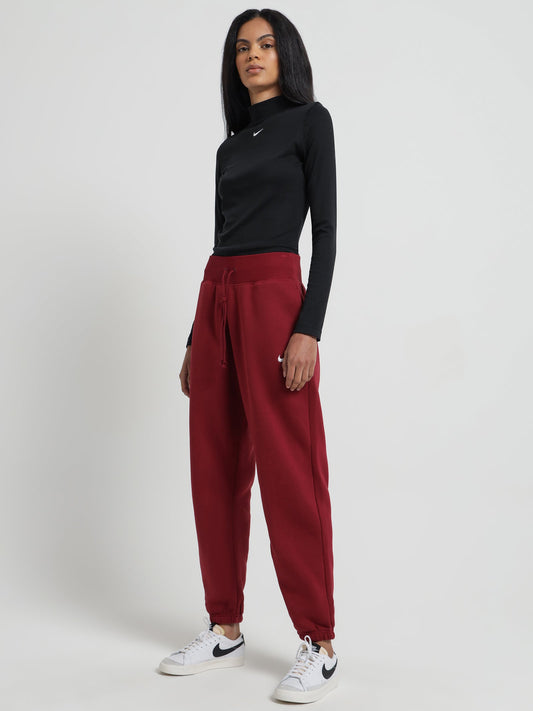 Sportswear Essentials Ribbed Mock Neck Long Sleeve Top