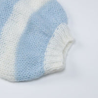 Loose Color Striped Contrast Pullover