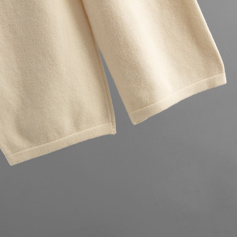 Thick Loose Semi-Turtleneck Knit Set