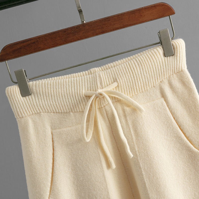 Thick Loose Semi-Turtleneck Knit Set