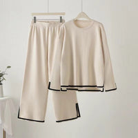 Casual Long Sleeve Commuter Pants Set