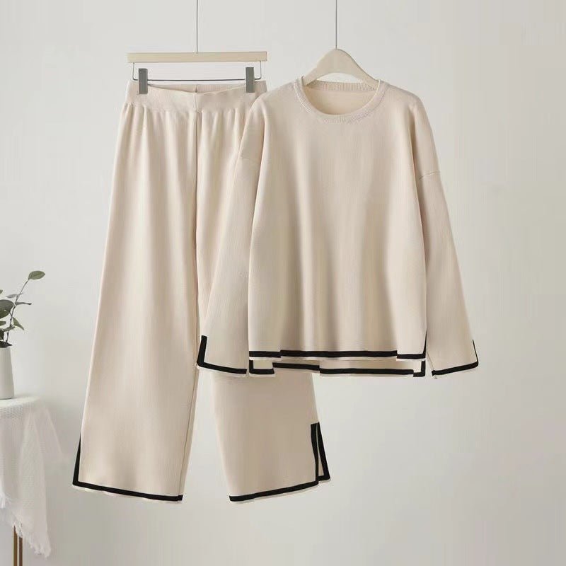 Casual Long Sleeve Commuter Pants Set