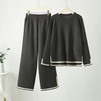 Casual Long Sleeve Commuter Pants Set